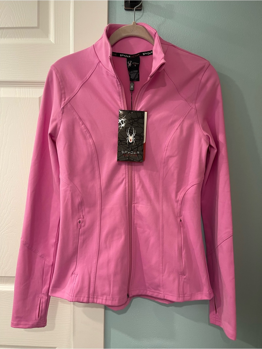 Spyder Stretch Yoga Jacket Womens Pink Full Zip Style: SP8005R2